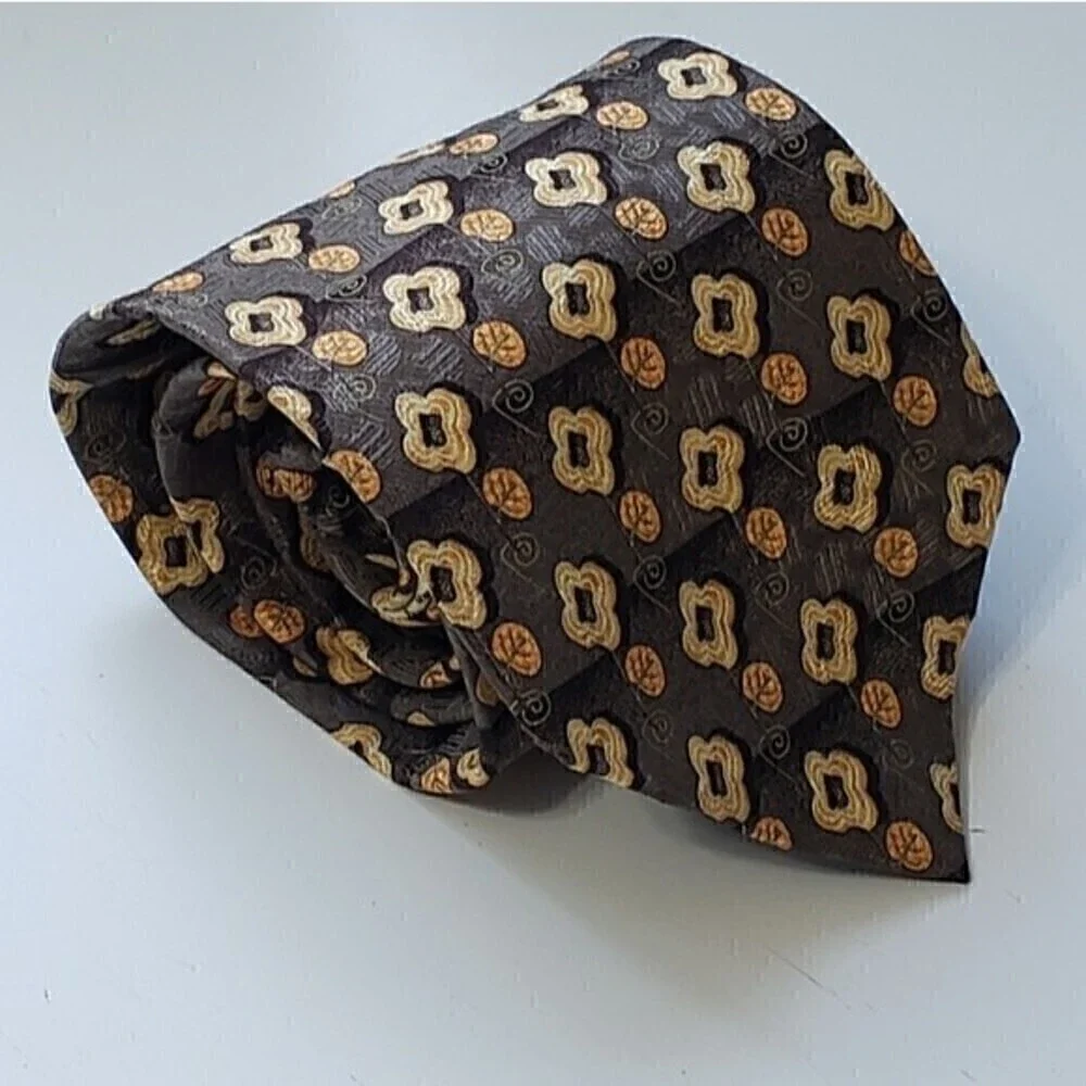 Ermenegildo Zenga Print Italian Silk Tie